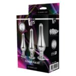 Набір анальних пробок конічної форми Dream Toys GLEAMING LOVE PLEASURE SET SILVER