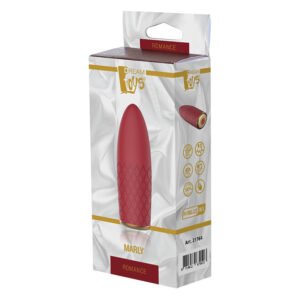Компактний вібромасажер з рельєфною поверхнею Dream Toys Marly, бордовий, 11 х 4 см