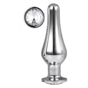 Анальна пробка конічної форми Dream Toys GLEAMING LOVE SILVER PLEASURE PLUG L