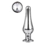 Анальна пробка конічної форми Dream Toys GLEAMING LOVE SILVER PLEASURE PLUG M