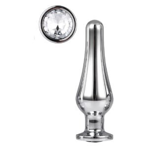 Анальна пробка конічної форми Dream Toys GLEAMING LOVE SILVER PLEASURE PLUG M