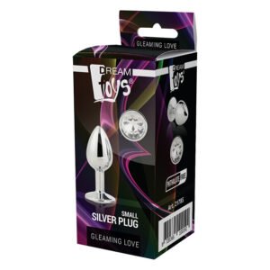 Анальна пробка з каменем GLEAMING LOVE SILVER PLUG SMALL