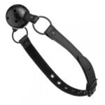 Кляп з екошкіри Loveshop BREATHABLE BALL Gag BLACK