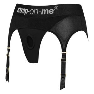Труси для страпона з підв’язками для панчіх Strap-On-Me REBEL HARNESS - S