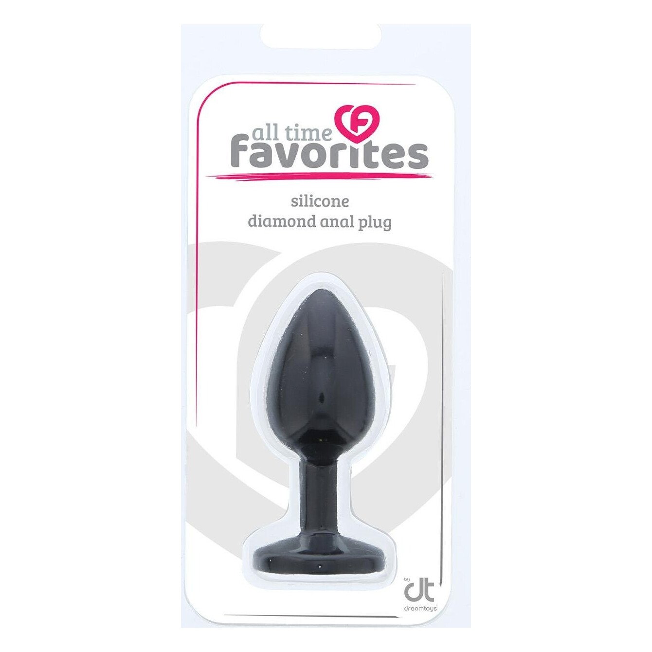 Анальна пробка Dream Toys All Time Favorites чорна з фіолетовим каменем Анальна пробка Dream Toys All Time Favorites чорна з фіолетовим каменем