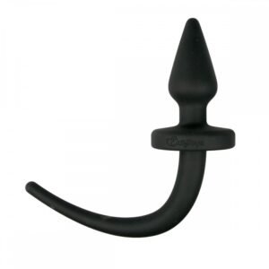 Анальна силіконова пробка з імітацією собачого хвоста Easytoys Dog Tail Plug 30 см, чорна