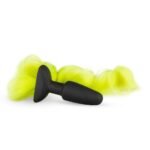 Анальна пробка із хвостом Silicone Butt Plug With Tail - Yellow