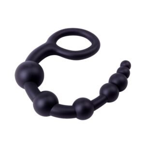 Анальний ланцюжок Chisa Black Mont 9.4 з ланками різних діаметрів, чорна