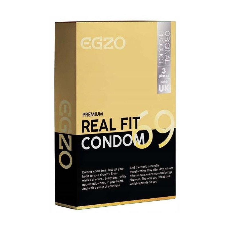Анатомічні тонкі презервативи EGZO "Real Fit" латексні (ціна за упаковку, 3 шт) Анатомічні тонкі презервативи EGZO "Real Fit" латексні (ціна за упаковку, 3 шт)