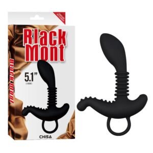 Cтимулятор простати з додатковим відростком Chisa Black Mont Booty Exciter і кільцем-тримачем