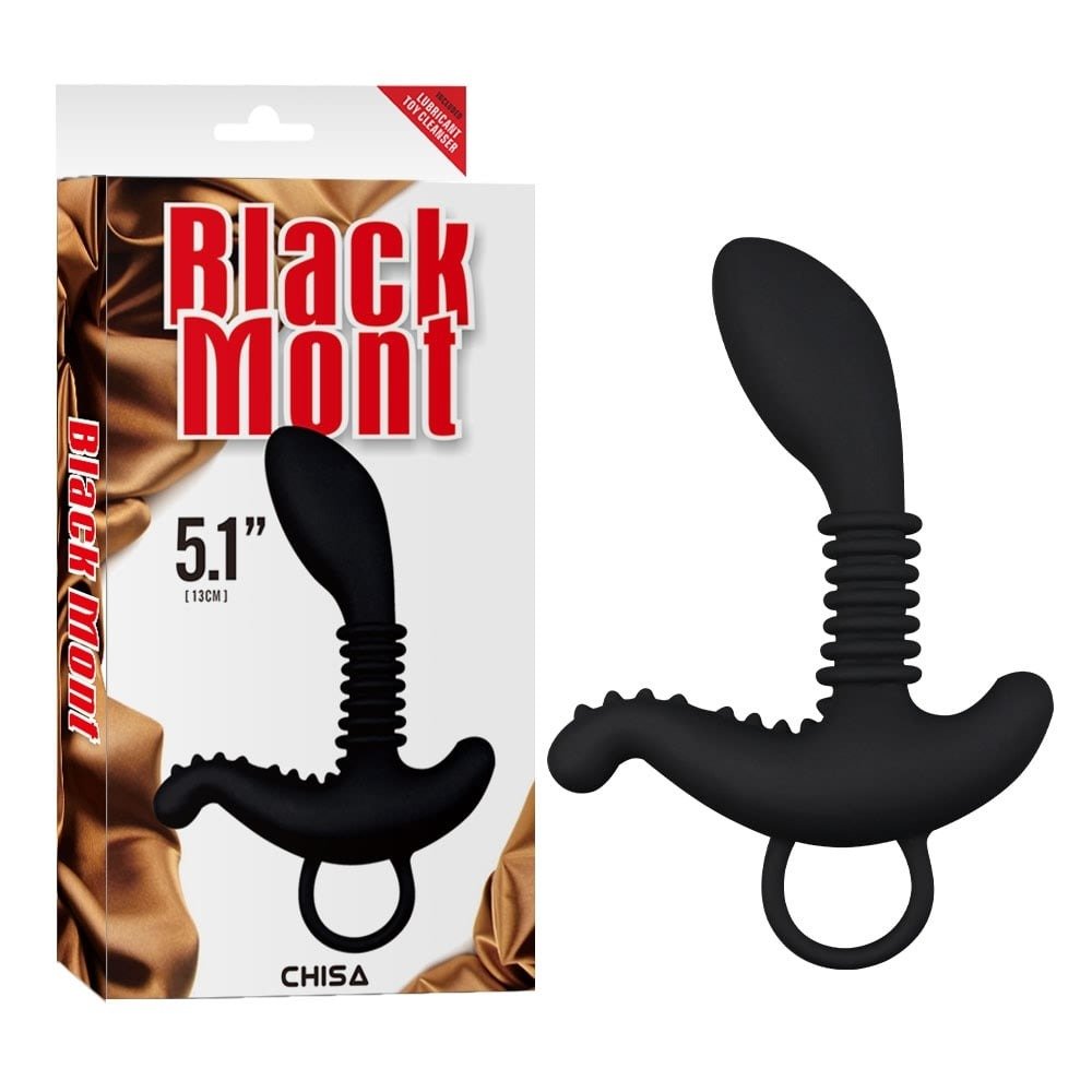 Cтимулятор простати з додатковим відростком Chisa Black Mont Booty Exciter і кільцем-тримачем Cтимулятор простати з додатковим відростком Chisa Black Mont Booty Exciter і кільцем-тримачем