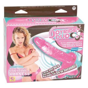 Подвійний страпон жіночий з поясом NMC JoyRide Duo рожевий