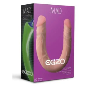 Двосторонній фалоімітатор EGZO MAD Ciberskin 42 см*3.5 см