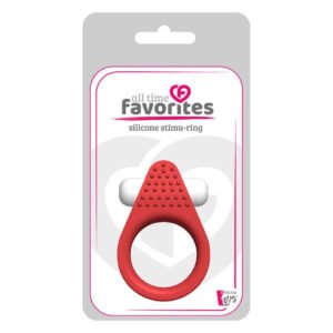 Ерекційне кільце Dream Toys All Time Favorites з рельєфним виступом, червоне