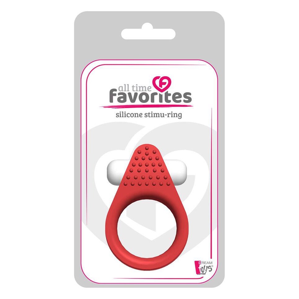 Ерекційне кільце Dream Toys All Time Favorites з рельєфним виступом, червоне Ерекційне кільце Dream Toys All Time Favorites з рельєфним виступом, червоне
