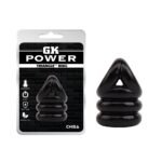 Ерекційне кільце Chisa GK Power Triangle++ Ring з утяжкою на мошонку, чорне