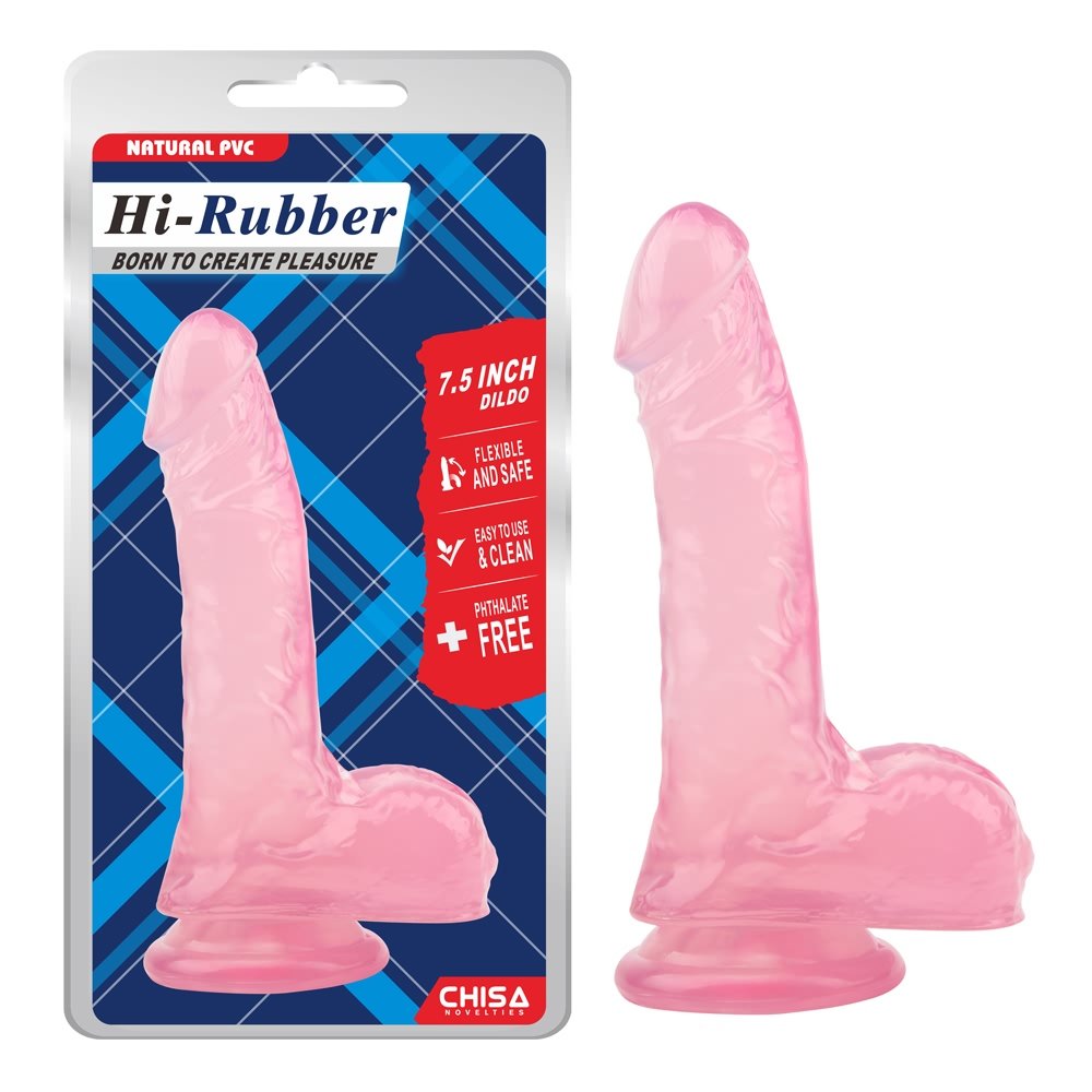 Фалоімітатор реалістичний Chisa HI-RUBBER на присосці, рожевий Фалоімітатор реалістичний Chisa HI-RUBBER на присосці, рожевий