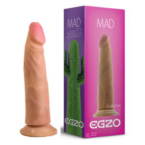 Фалоімітатор реалістичний EGZO Mad Evolution Ciberskin Keen Lover на присосці, тілесний