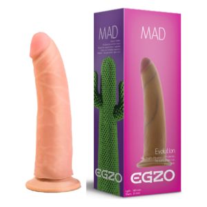 Фалоімітатор на присоскі EGZO MAD Ciberskin Powerful Lover з кібершкіри, тілесний