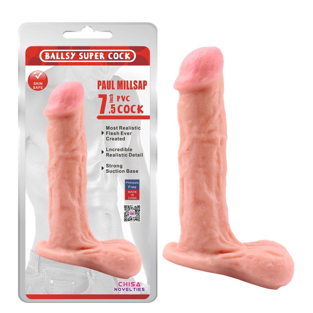 Фалоімітатор реалістичний з мошонкою Chisa Ballsy Super Cock, бежевий Фалоімітатор реалістичний з мошонкою Chisa Ballsy Super Cock, бежевий