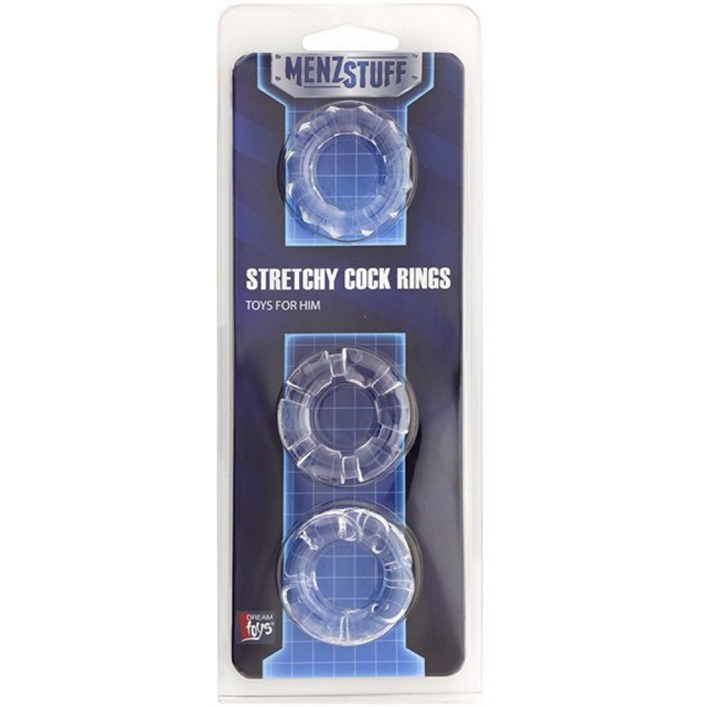 Кільце MENZSTUFF STRETCHY COCK RINGS, CLEAR Кільце MENZSTUFF STRETCHY COCK RINGS, CLEAR