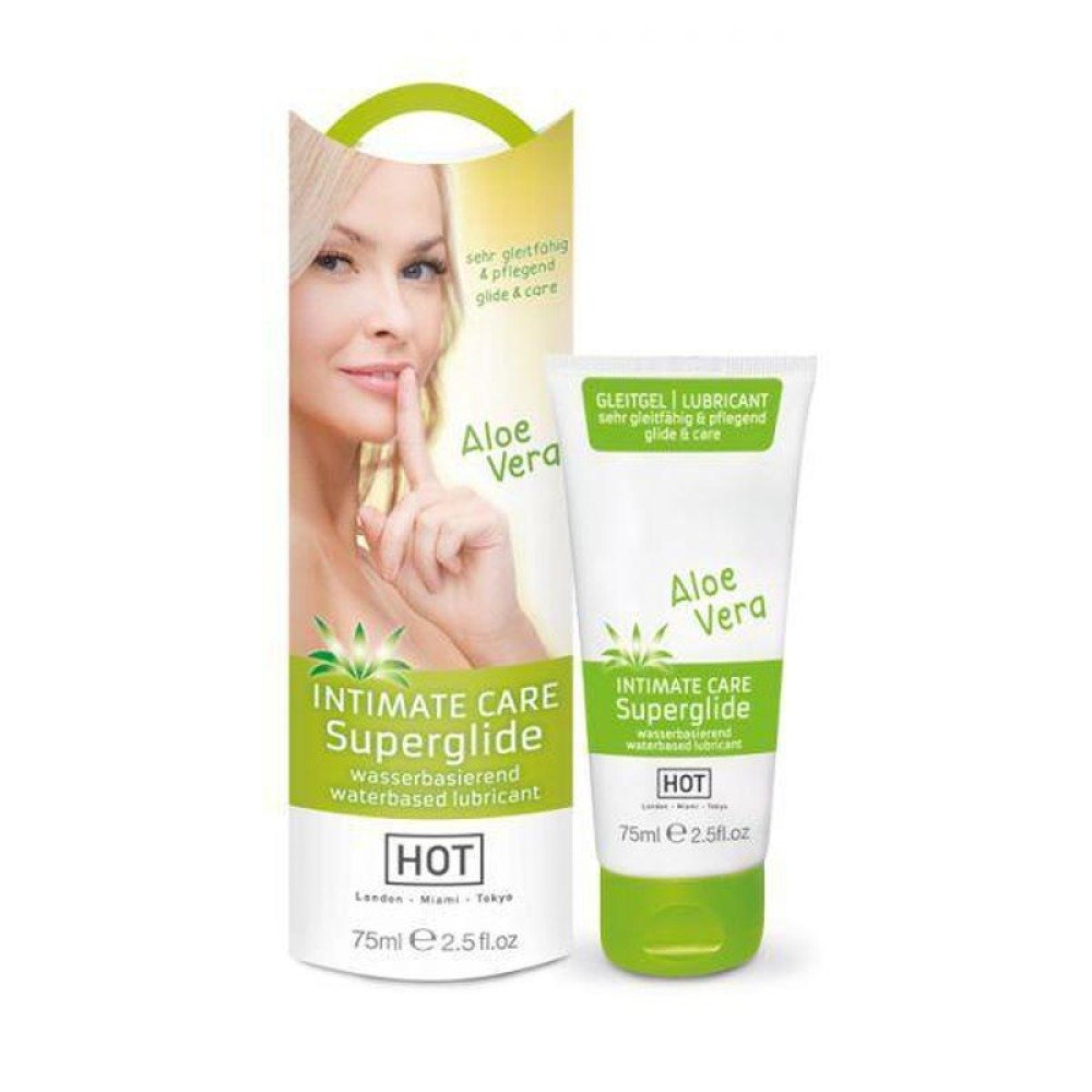 Лубрикант HOT Intimate care superglide aloe vera, 75 мл Лубрикант HOT Intimate care superglide aloe vera, 75 мл