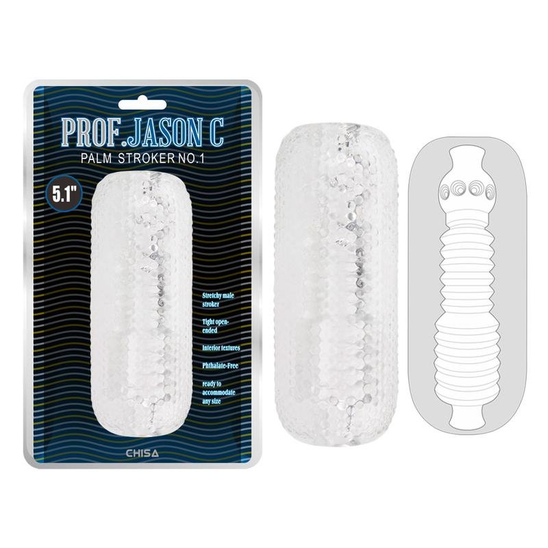 Мастурбатор Chisa Prof.Jason C Palm Stroker No.2 з рельєфною структурою, прозорий Мастурбатор Chisa Prof.Jason C Palm Stroker No.2 з рельєфною структурою, прозорий