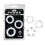 Набір кілець Chisa GK Power Cock Rings, прозорий