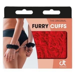 Наручники металеві Dream Toys Furry Сuff з червоним хутром