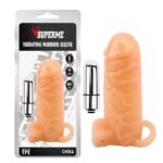 Насадка на член, що збільшує Chisa Superme Vibrating Warrior Sleeve реалістична, з віброкулею