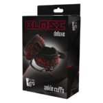 Окови на ноги Dream Toys Blaze Deluxe чорні з червоною вишивкою