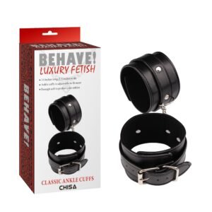 Окови Chisa Behave!Luxury Fetish з металевою фурнітурою, чорні