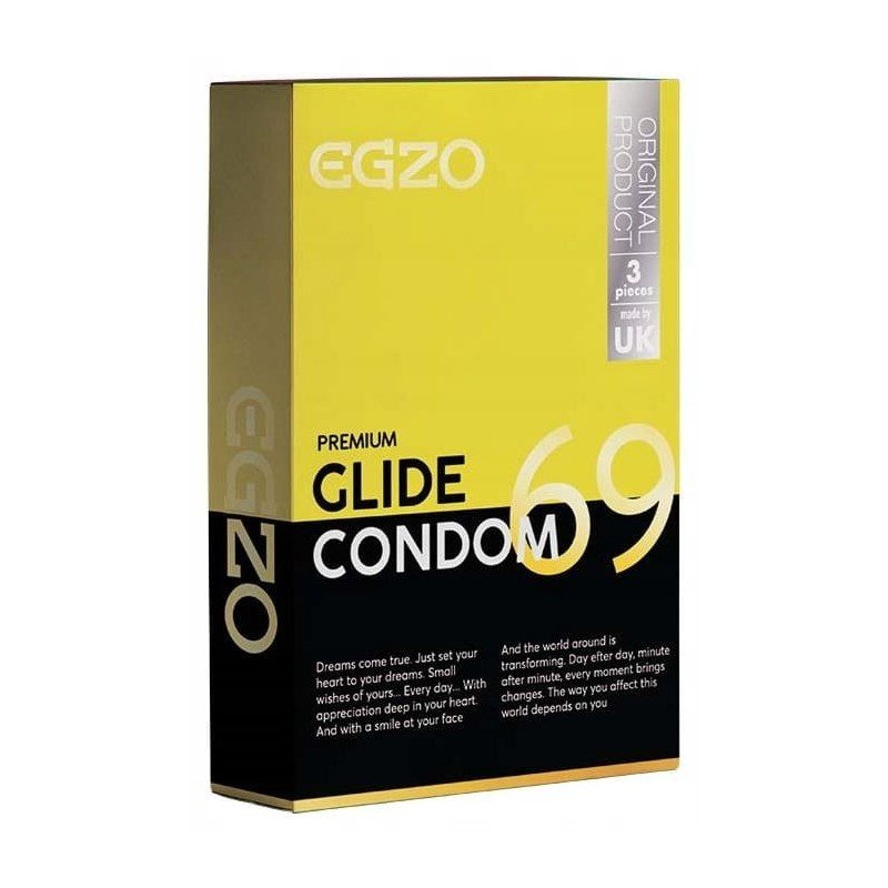 Презервативи в рясному мастилі EGZO "Glide" латексні (ціна за упаковку, 3 шт) Презервативи в рясному мастилі EGZO "Glide" латексні (ціна за упаковку, 3 шт)