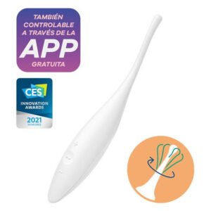 Вібратор-смарт із цілеспрямованою стимуляцією Satisfyer Twirling Joy, білий