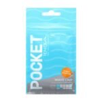 Міні мастурбатор нереалістичний Tenga Pocket Wave Line, з рельєфом, білий