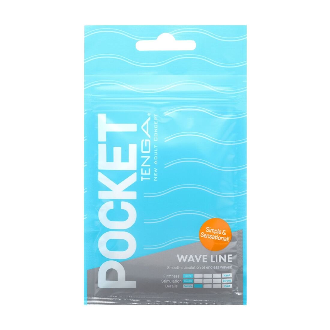 Міні мастурбатор нереалістичний Tenga Pocket Wave Line, з рельєфом, білий Міні мастурбатор нереалістичний Tenga Pocket Wave Line, з рельєфом, білий