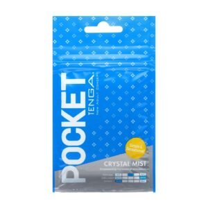 Міні мастурбатор нереалістичний Tenga Pocket Crystal Mist, з рельєфом, білий