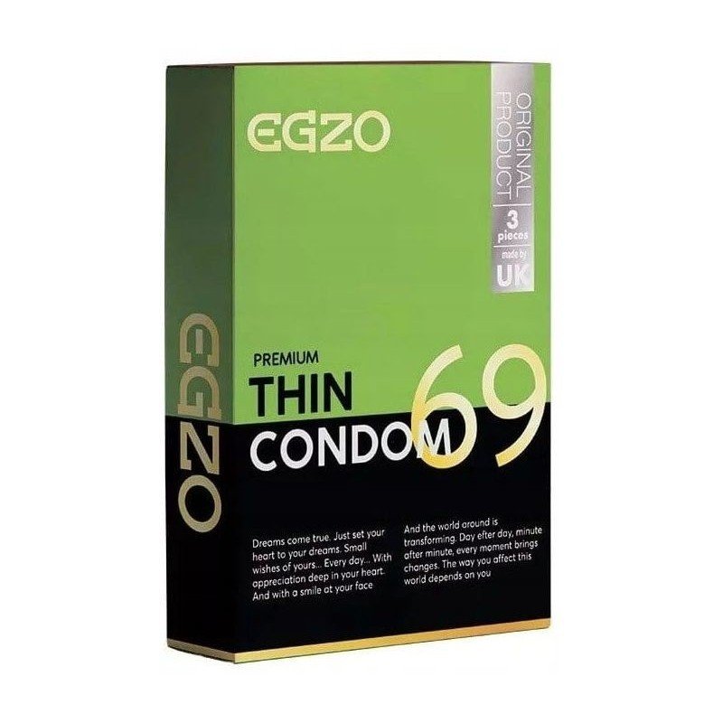 Ультратонкі презервативи EGZO "Thin" латексні (ціна за упаковку, 3 шт) Ультратонкі презервативи EGZO "Thin" латексні (ціна за упаковку, 3 шт)
