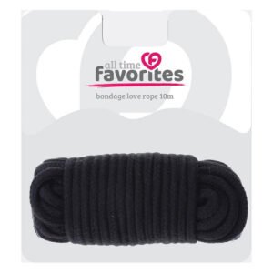 Мотузка для бондажу Dream Toys All Time Favorites чорна, 10 м
