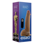 Вібратор реалістичний на присосці EGZO Mad Evolution Stormy Lover із провідним пультом керування