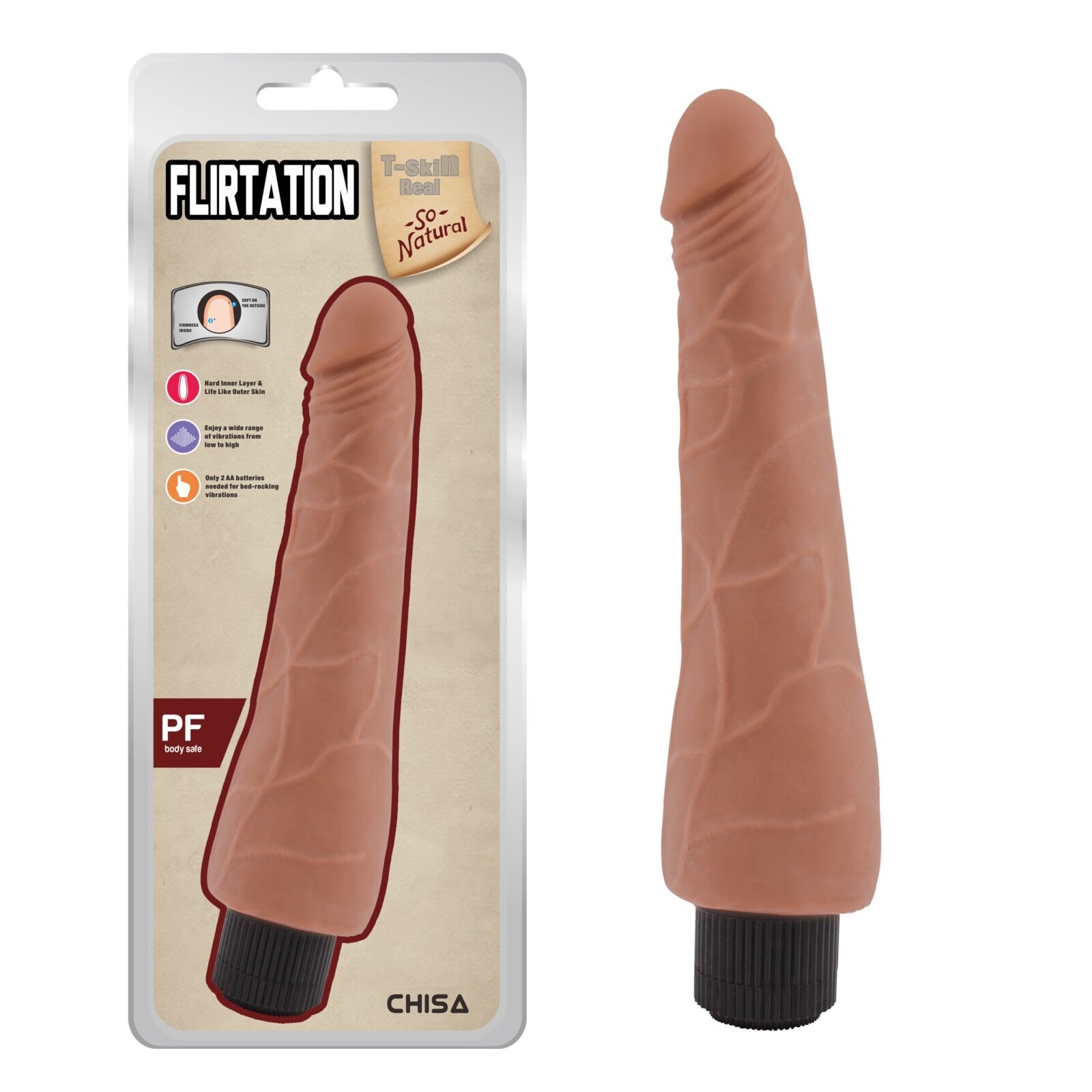 Вібратор реалістичний, кібершкіра Chisa T-skin ReaL Flirtation на батарейках Вібратор реалістичний, кібершкіра Chisa T-skin ReaL Flirtation на батарейках