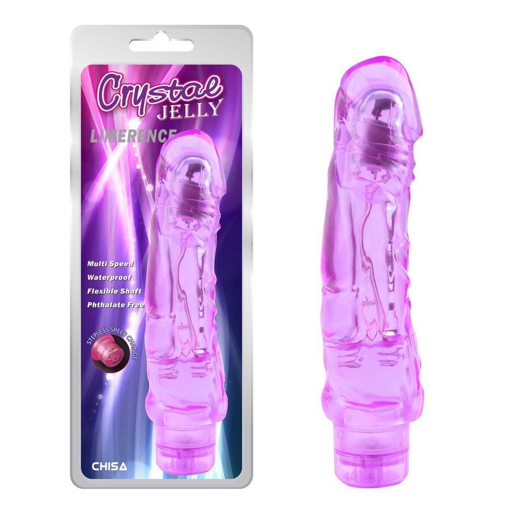 Вібромасажер Chisa Crystal Jelly Limerence з яскраво вираженою головкою, фіолетовий Вібромасажер Chisa Crystal Jelly Limerence з яскраво вираженою головкою, фіолетовий