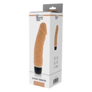 Вібромасажер класичний реалістичний на батарейках DreamToys VIBES OF LOVE, бежевий
