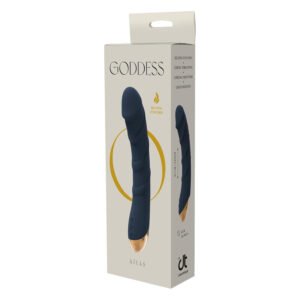 Вібратор з функцією нагріву та рельєфом Dream Тoys Goddess Collection Atlas синій
