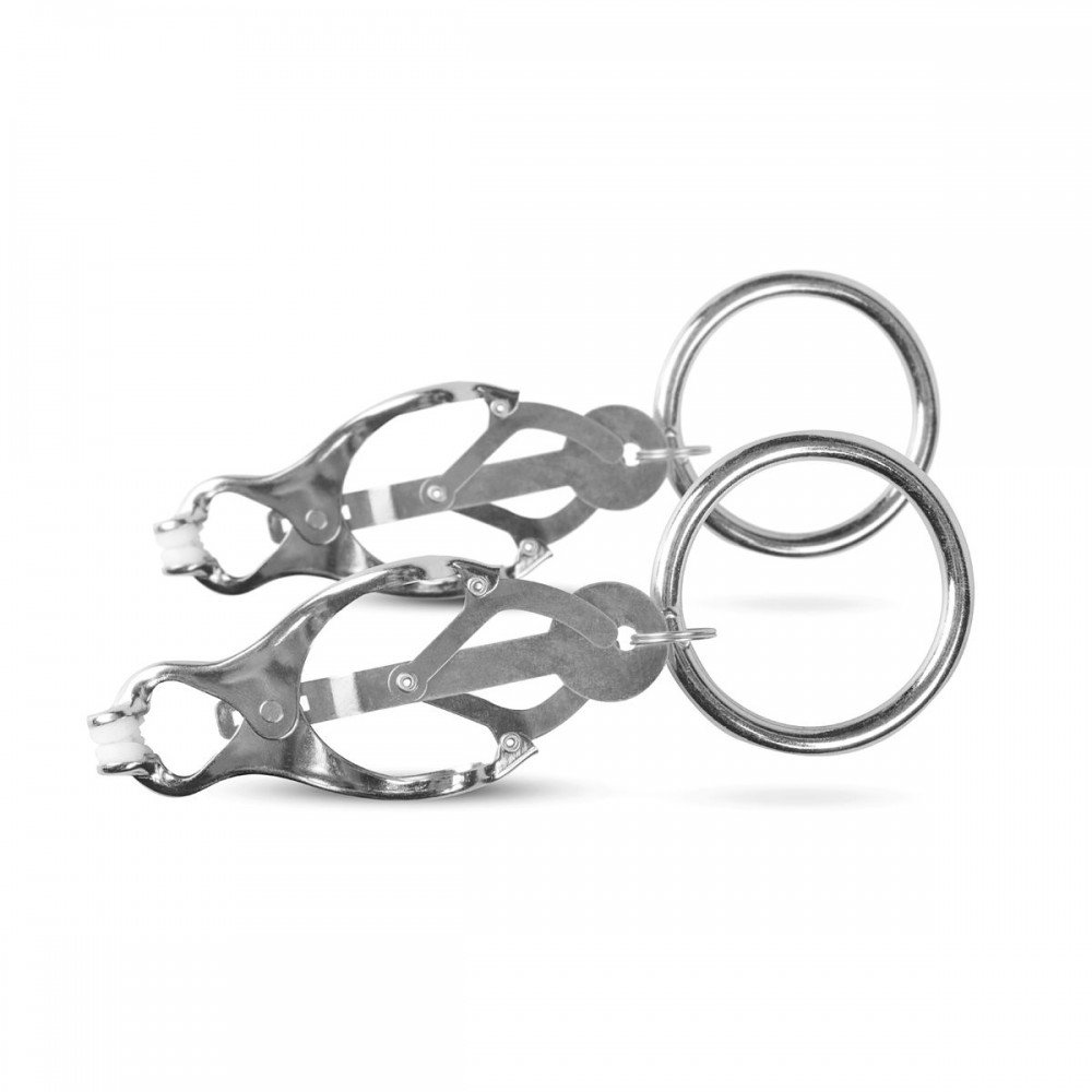 Затискачі для сосків з кільцями EasyToys Clover Clamps With Clips Затискачі для сосків з кільцями EasyToys Clover Clamps With Clips