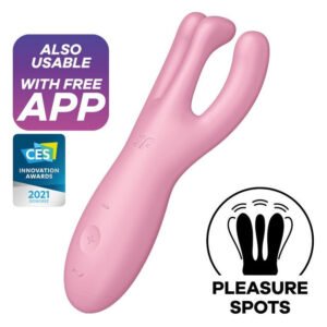 Кліторальний смарт-вібратор Satisfyer Threesome 4 Pink з трьома пальчиками