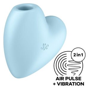 Вакуумний стимулятор-серце з вібрацією Satisfyer Cutie Heart Blue
