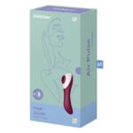 Вакуумний стимулятор із вібрацією Satisfyer Dual Crush Wine Red