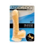 Фалоімітатор із пам’яттю форми, на присосці ADDICTION — DAVID 8″ Silicone Dong, віброкуля в подаруно