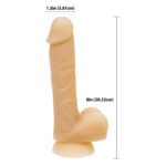 Фалоімітатор із пам’яттю форми, на присосці ADDICTION — DAVID 8″ Silicone Dong, віброкуля в подаруно